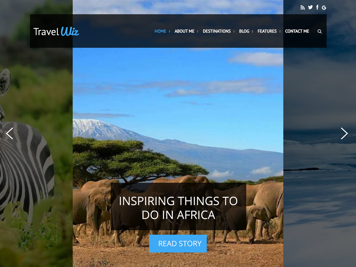 Travel Blog Based Website Built for Wiz The Smart WordPress Theme